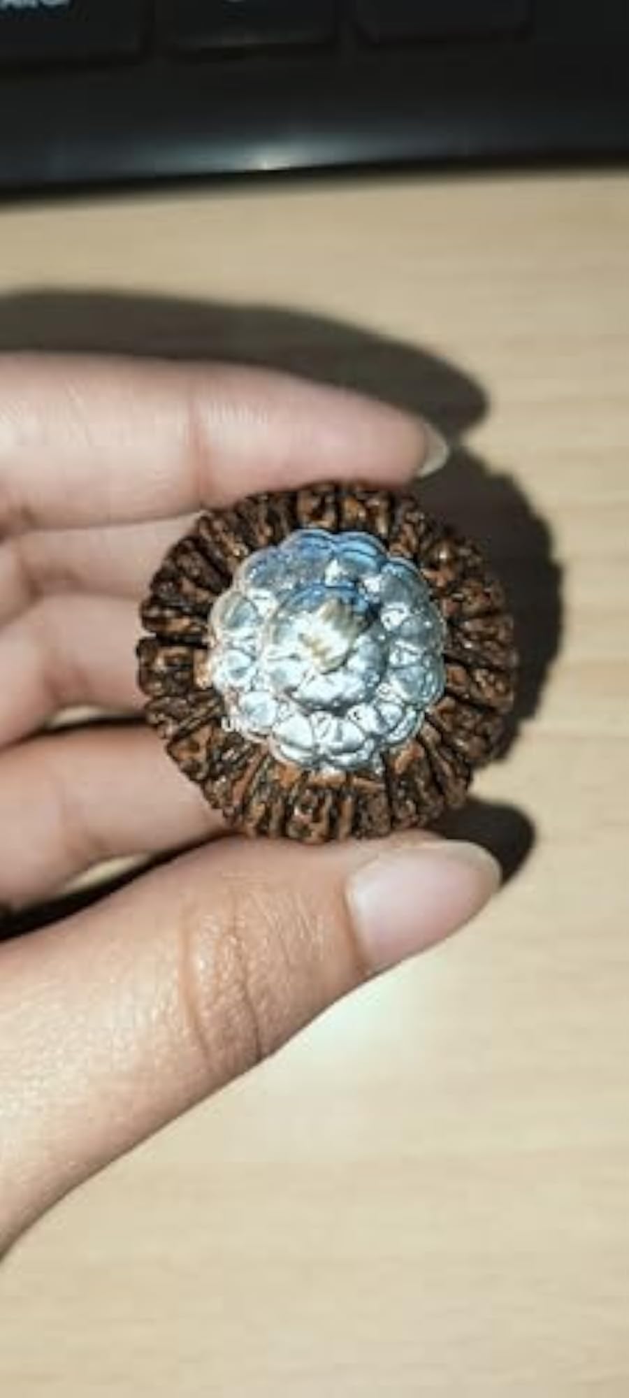 21 Mukhi Rudraksha Original Nepali Pendant, Certified